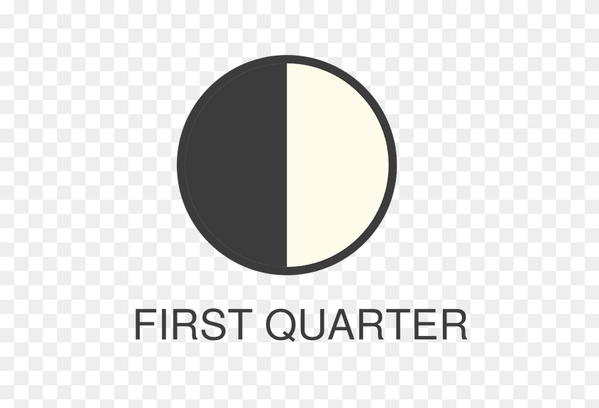 512x512 Moon First Quarter Icon - Quarter PNG
