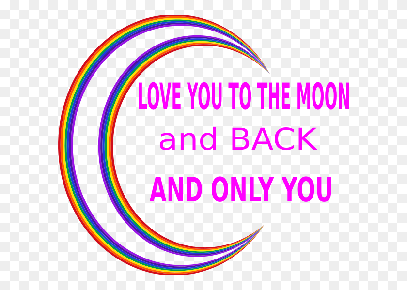 600x539 Луна Люблю Тебя, Говоря Картинки - Люблю Тебя До Луны И Обратно Клипарт