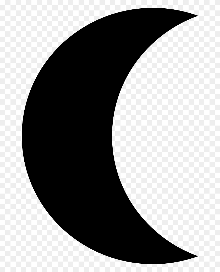 674x980 Moon Phase Black Crescent Shape Png Icon Free Download - Crescent PNG