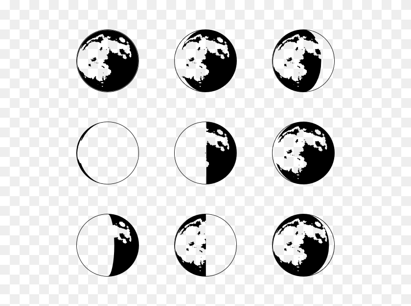 600x564 Moon Phases Icon Packs - Moon Phases PNG