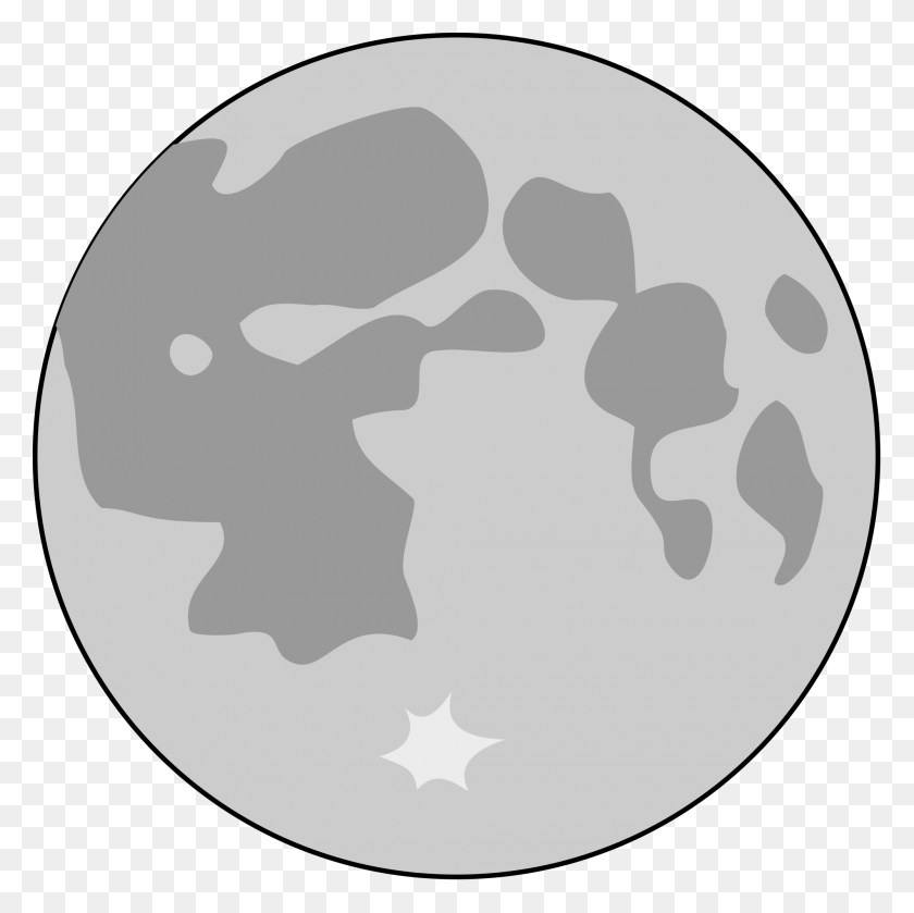 2000x2000 Moon Sketch Vector - Moon Vector PNG