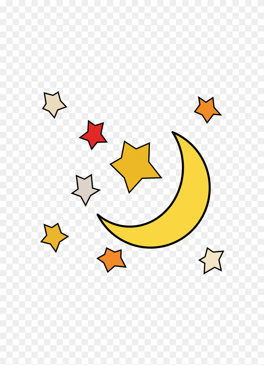 2400x3394 Moon Stars Clipart Clip Art Images - Prom Night Clipart