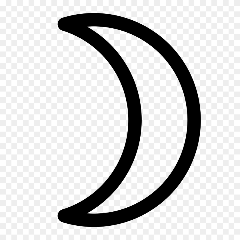2000x2000 Moon Symbol Crescent - Moon Icon PNG