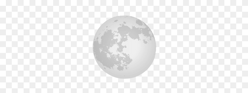 256x256 Moon Waxing Gibbous Icon - Full Moon PNG
