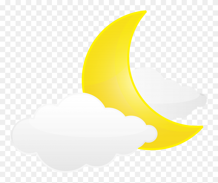 8000x6604 Moon With Clouds Png Transparent Clip Art Gallery - Sky Clipart