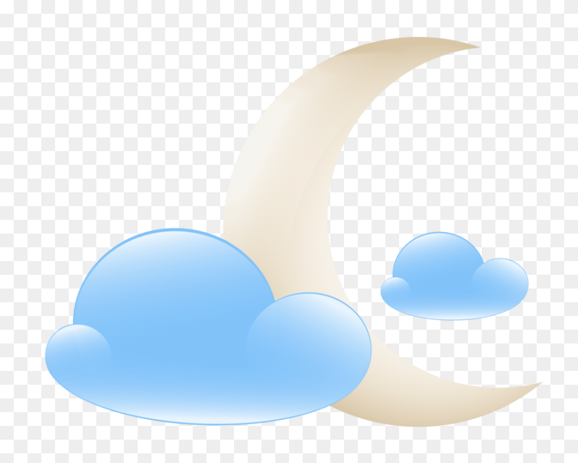 850x670 Moon With Clouds Weather Icon Png - Weather PNG
