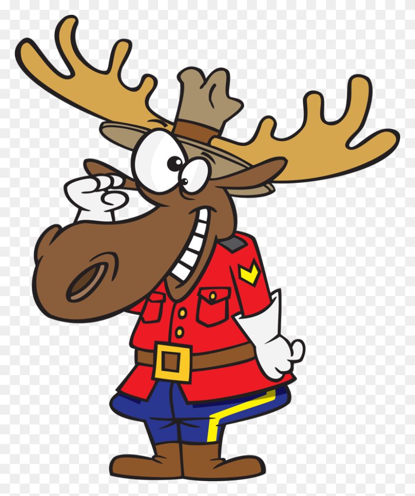 800x970 Moose Canada Royal Canadian Mounted Police Clip Art - Canada Clipart