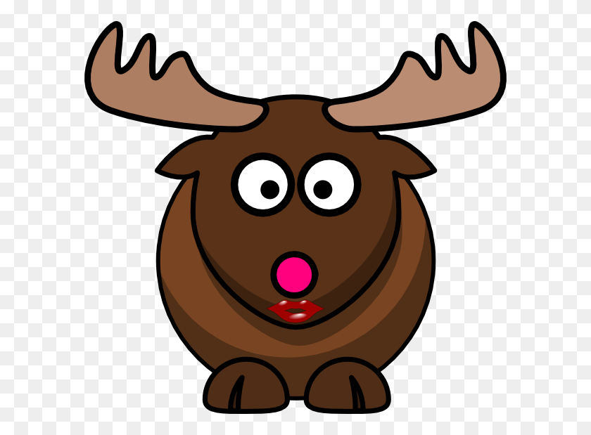 600x559 Moose Clipart Pink - Woodland Friends Clipart