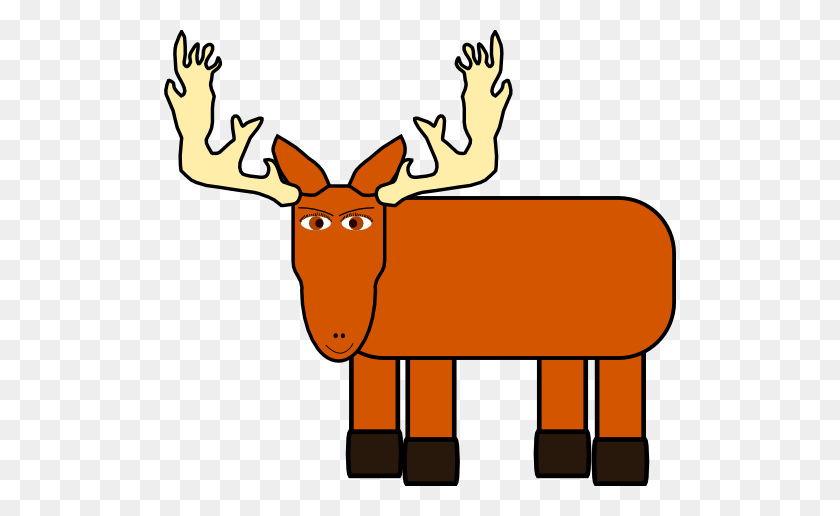 512x456 Moose Clipart Strong - Moose Clipart Black And White