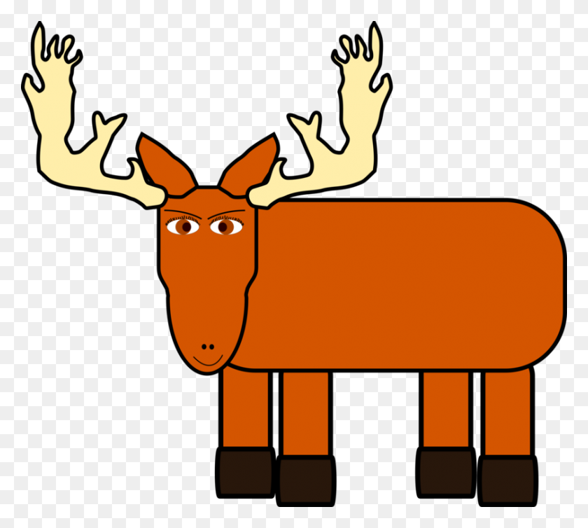 842x750 Moose Deer Cartoon Computer Icons Download - Moose Antlers Clipart