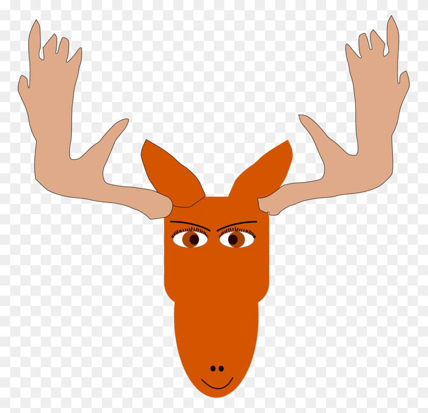769x750 Moose Deer Drawing Cartoon Antler - Moose Antlers Clipart