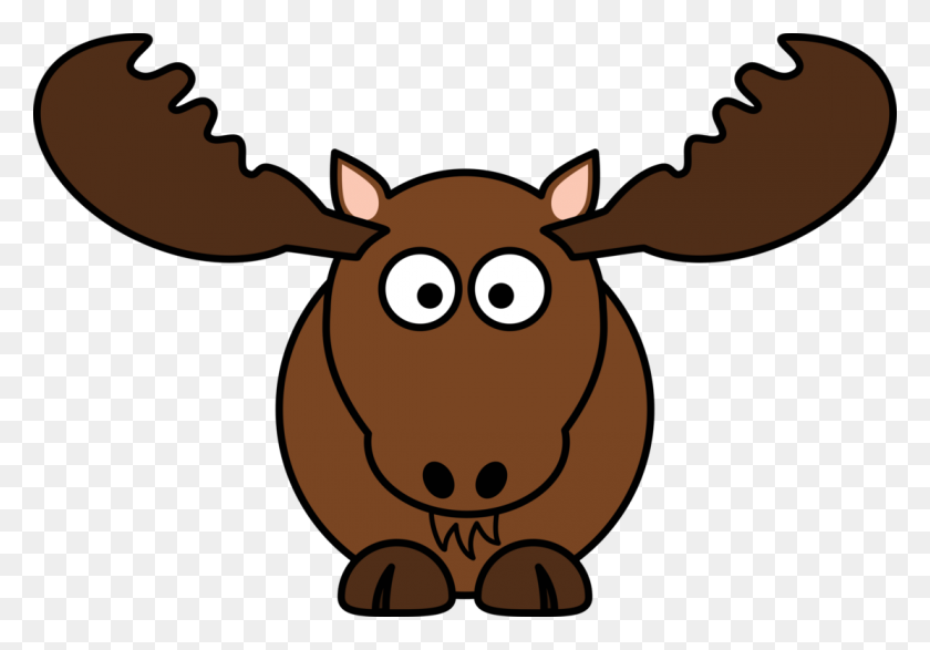 1110x750 Moose Download Deer Cartoon Animal - Moose Antlers Clipart