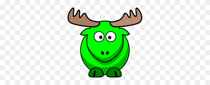 299x279 Moose Green Kids Clip Art - Moose Clipart