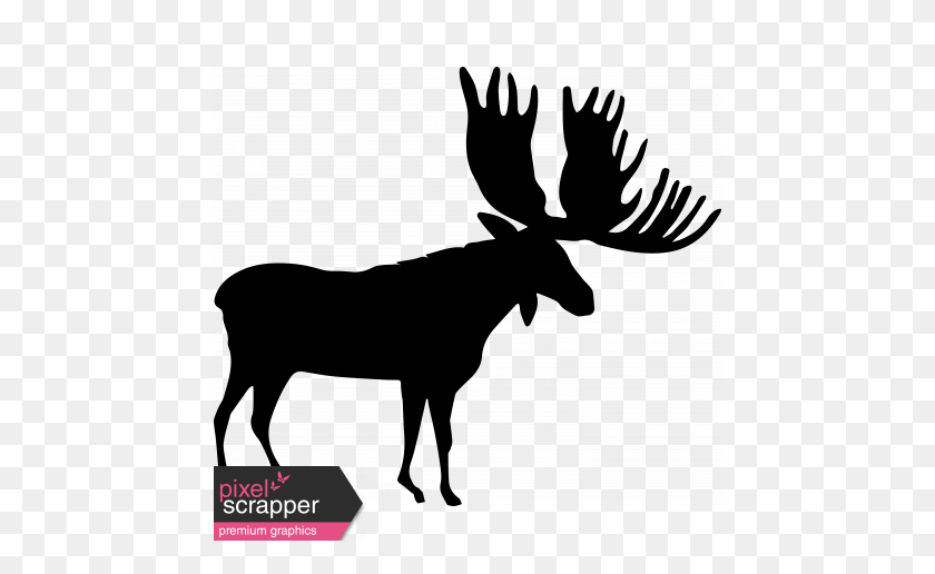 456x456 Moose Shape Graphic - Moose Silhouette PNG