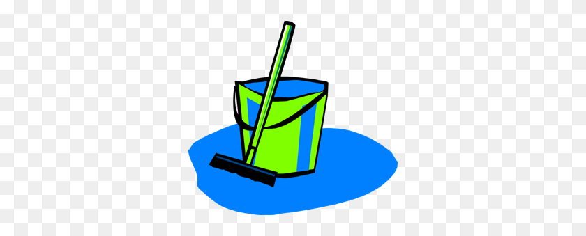 300x279 Mop And Bucket Blue Png Clip Arts For Web - Bucket Of Water Clipart