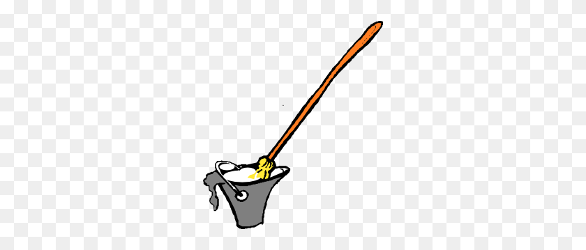 258x299 Mop And Bucket Clip Art Free Vector - Mop Clipart Black And White