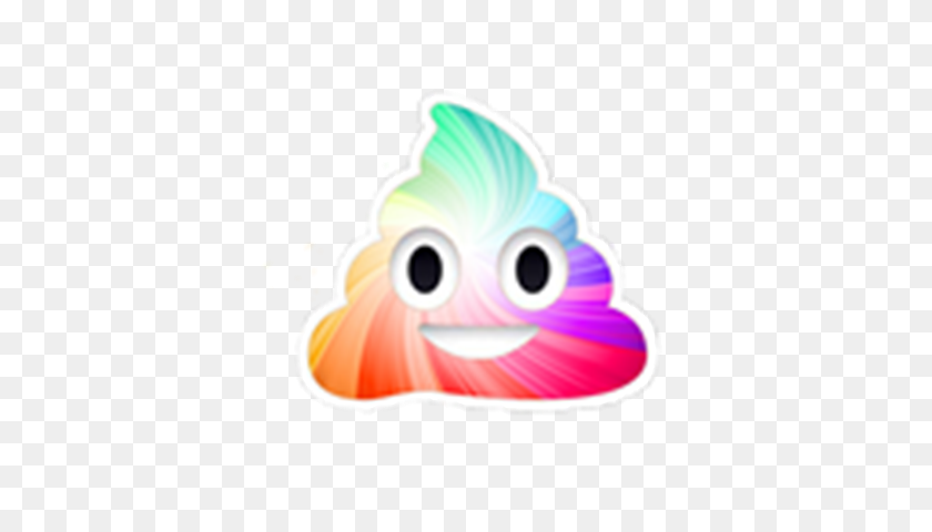 420x420 More Smileys And Other Stuff Emoji - Rainbow Poop Emoji PNG