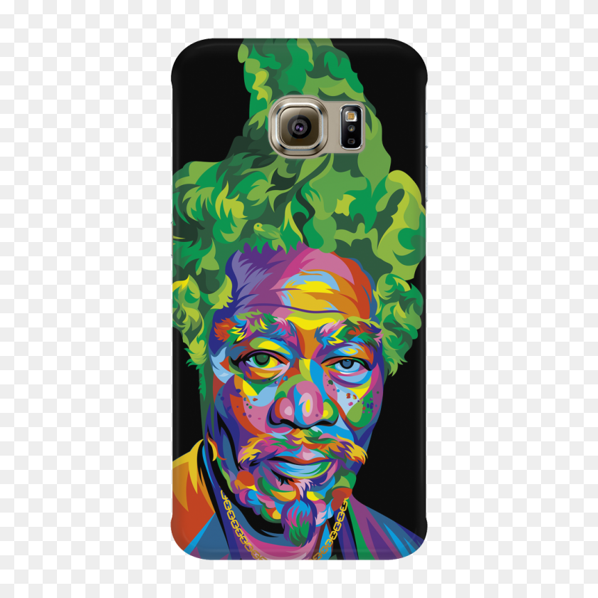 1024x1024 Morgan Freeman Afro Art Caja Del Teléfono Gear Stop Shop - Morgan Freeman Png