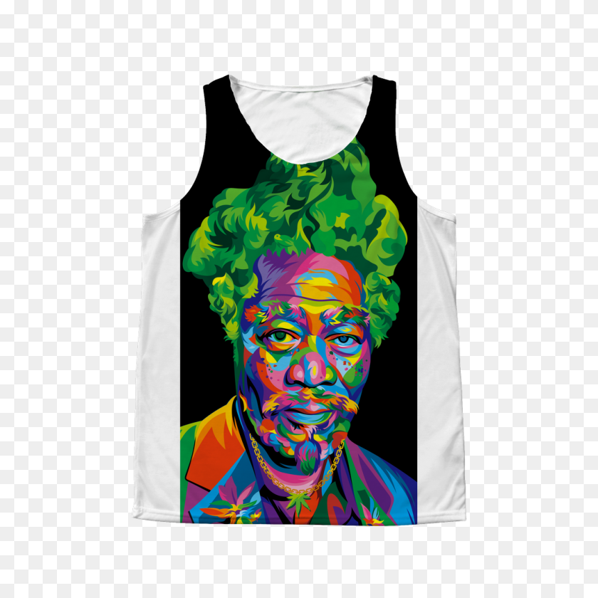 1024x1024 Morgan Freeman Arte Colorido Exclusivo Tanque De Engranaje De La Tienda - Morgan Freeman Png