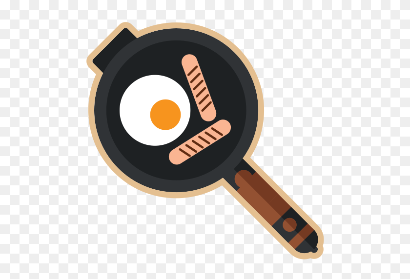 512x512 Morning Skillet - Wooden Stake Clipart