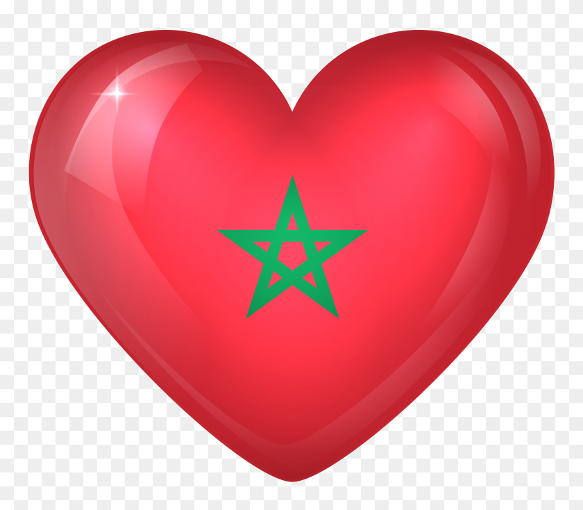 6000x5192 Morocco Large Heart - Morocco Clipart