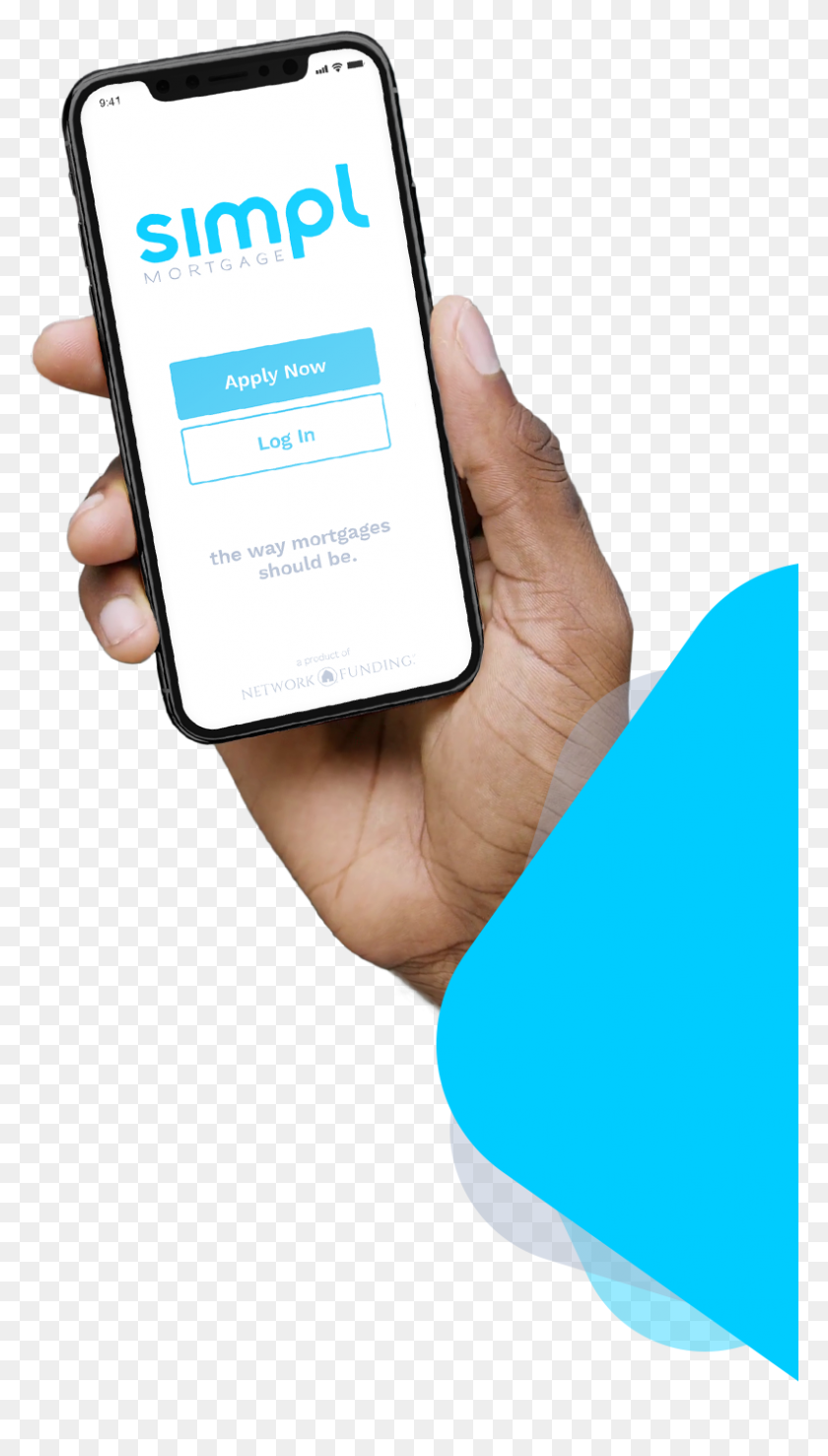 792x1439 Mortgage Loans - Hand Holding Phone PNG