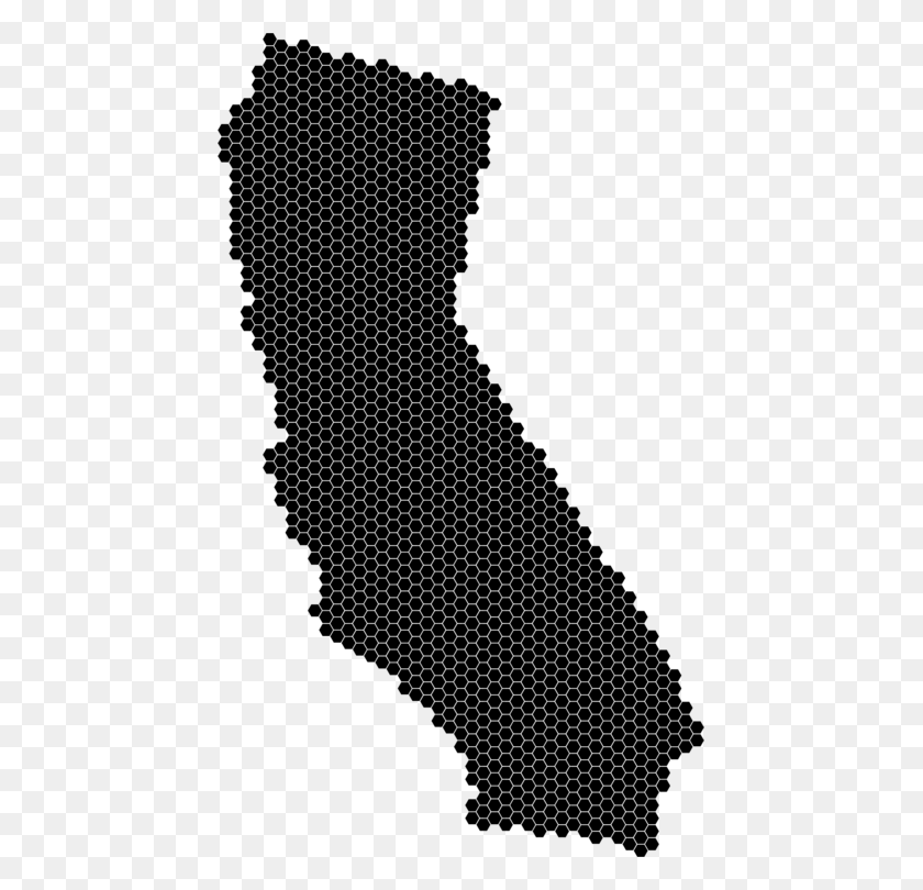 443x750 Mosaic Computer Icons Angle California Hexagon - Clipart California