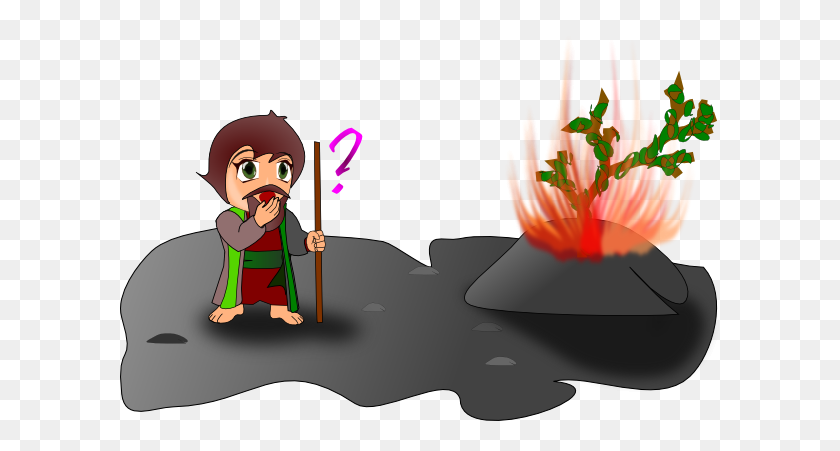 600x391 Moses And The Burning Bush Png, Clip Art For Web - Bush Plant PNG