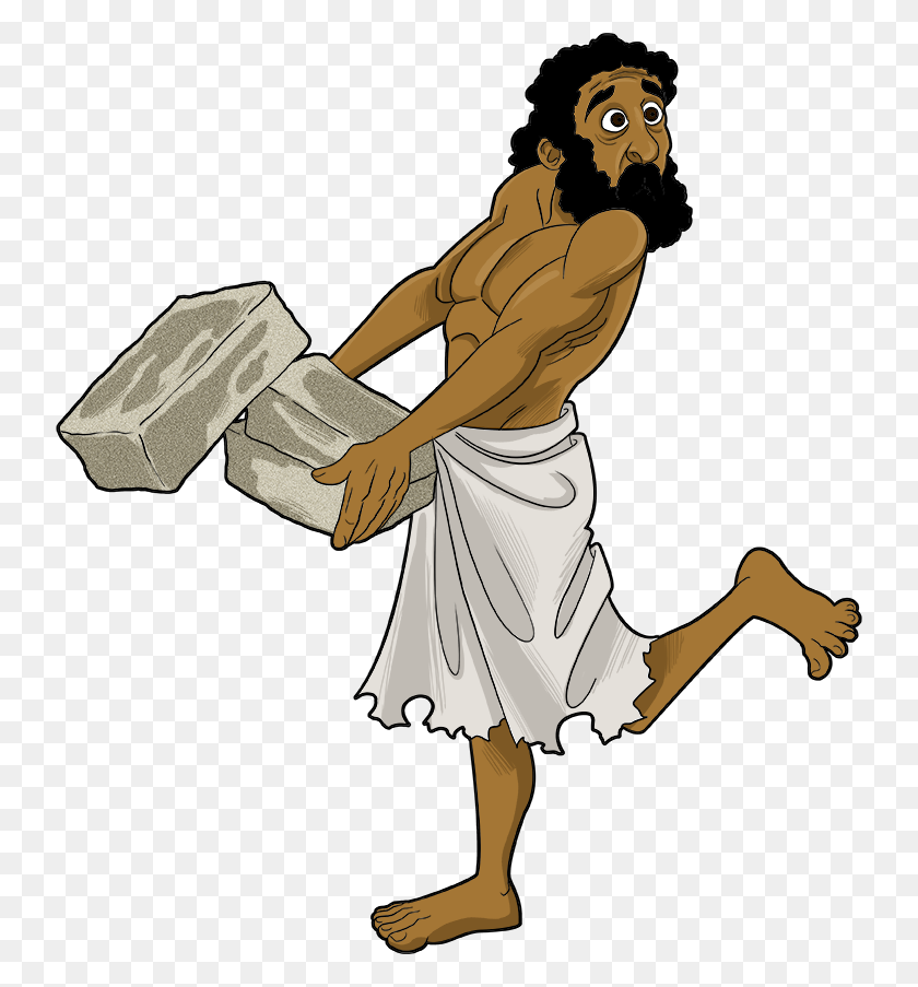 738x843 Моисей И Десять Казней Из Библии, Дети Учатся - Рабство Клипарт
