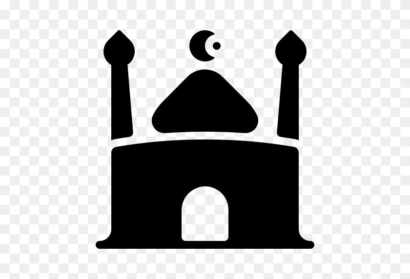 512x512 Мечеть, Религия, Значок Ислама Без Раундов, Сплошные Значки - Символ Ислама В Png