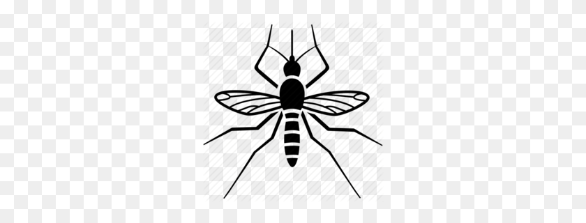 260x260 Mosquito Clipart - Hornet Clipart Black And White