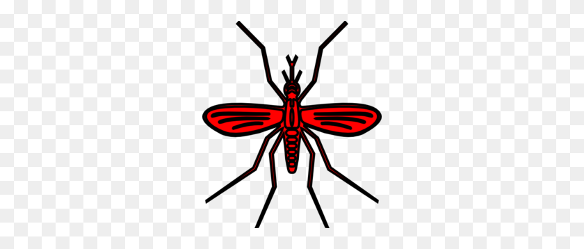 258x298 Mosquito In Red Color Clip Art - Mosquito Clip Art