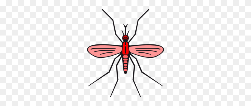258x298 Mosquito In Red Color Version Clip Art - Mosquito Clip Art