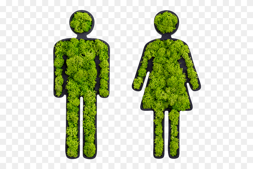 500x500 Moss Toilets Signs Couple With Reindeer Moss Stylegreen English - Moss PNG