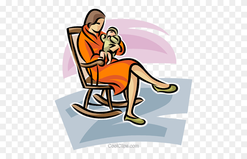 468x480 Mother And Baby Royalty Free Vector Clip Art Illustration - Mother Clipart Images