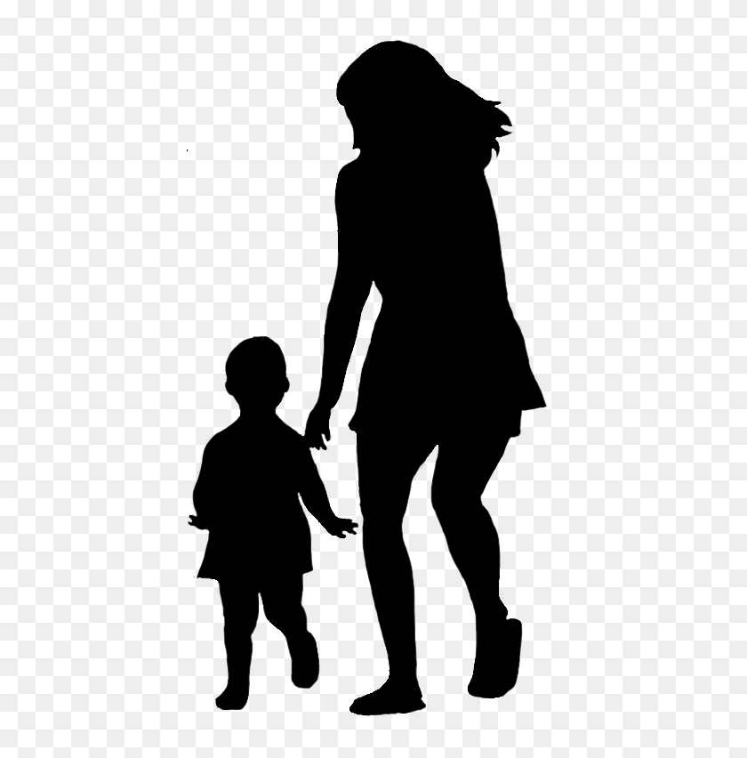 419x792 Mother And Baby Silhouette - Baby Silhouette PNG