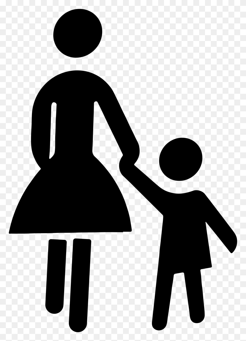 1617x2290 Mother And Child Holding Hands Silhouette Icons Png - Child Silhouette PNG