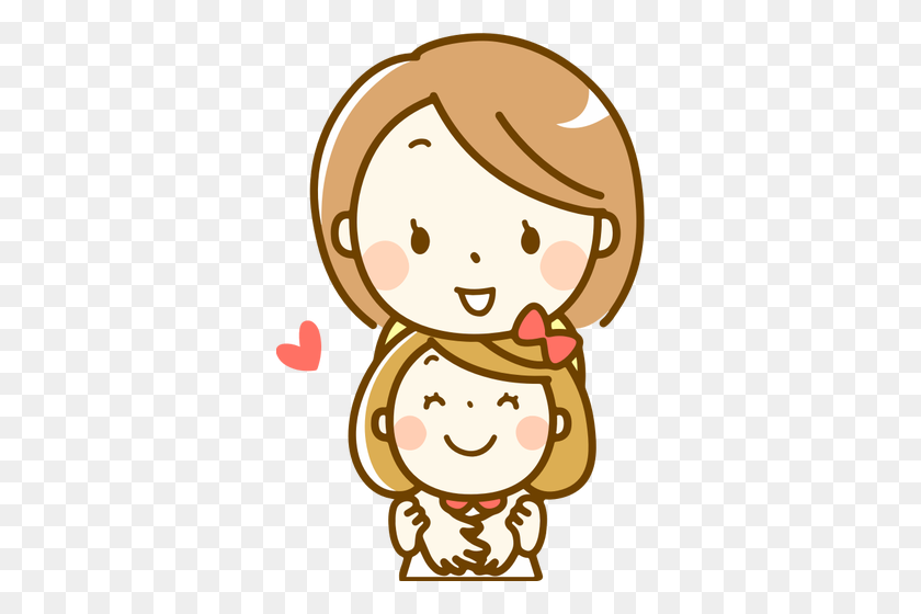 336x500 Mother And Daughter Hugging - Mother Daughter Clipart