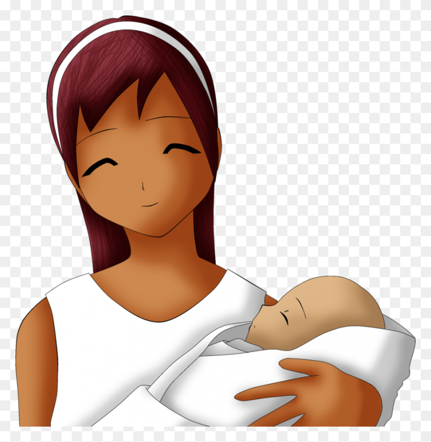 882x906 Mother Child Infant Family Clip Art - Family With Baby Clipart