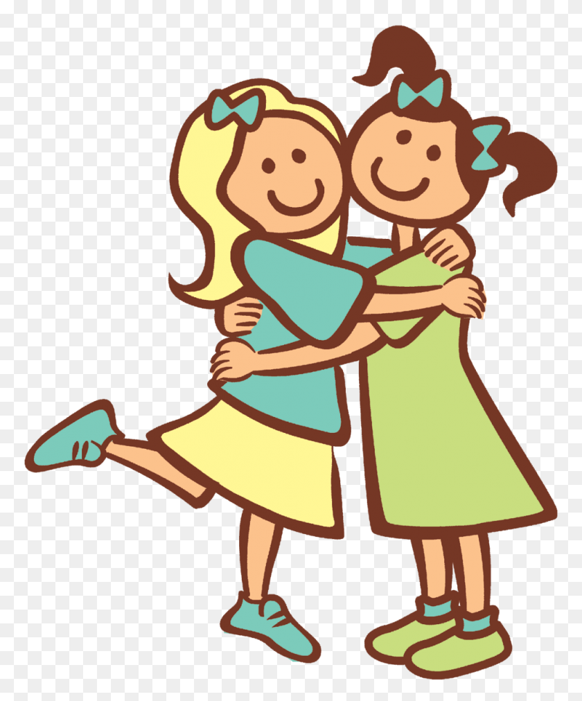 983x1200 Mother Daughter Hug Clipart - Mother Daughter Clipart
