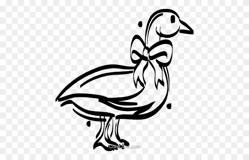 466x480 Mother Goose Royalty Free Vector Clip Art Illustration - Mother Clipart Black And White