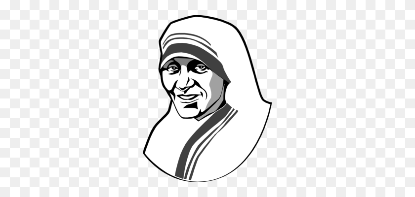 261x340 Мать Тереза, Миссионерская Монахиня, Католицизм, Август - Август, Клипарт