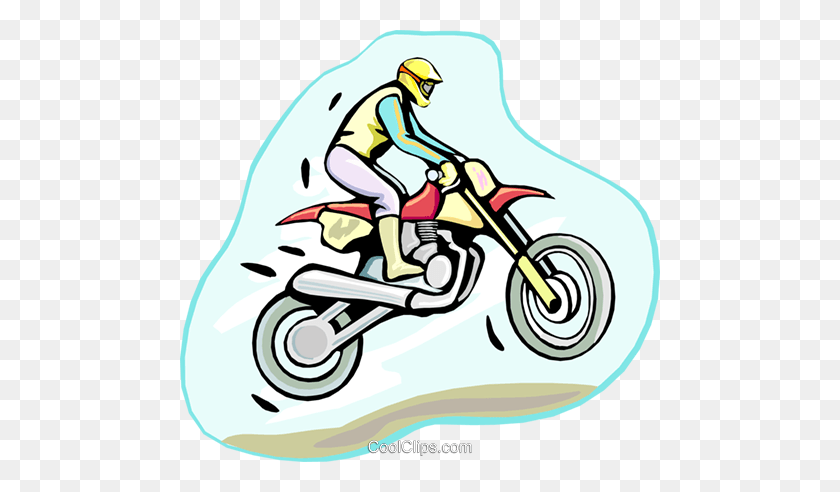 480x432 Motocross Royalty Free Vector Clip Art Illustration - Motocross Clipart