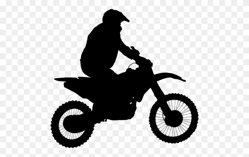 500x470 Motocross Silhouette - Motocross Clipart