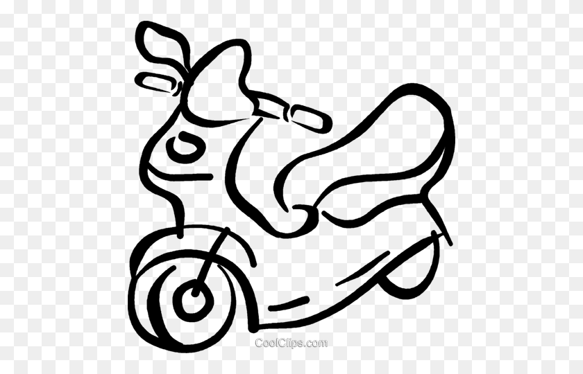 472x480 Motor Scooter Royalty Free Vector Clip Art Illustration - Scooter Clipart