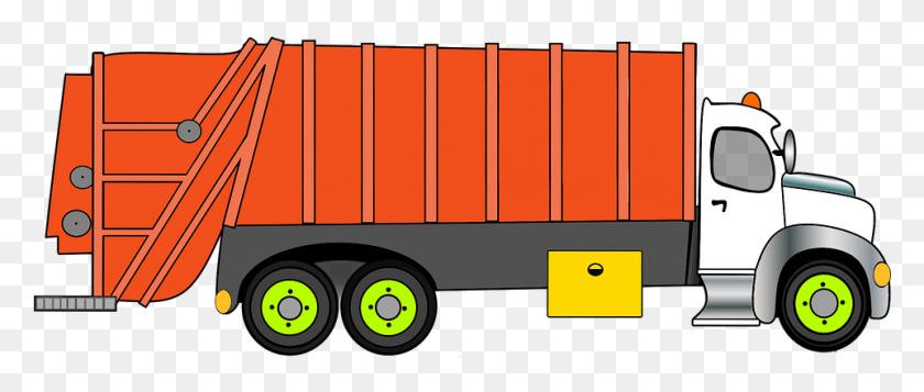 961x366 Motor Vehicle Clipart Car Garbage Truck Waste Garbage Truck Clip - Truck Clipart PNG