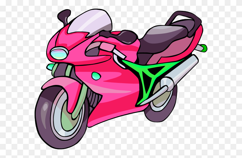 600x489 Motorcycle Clipart Cartoon - Car Rider Clipart