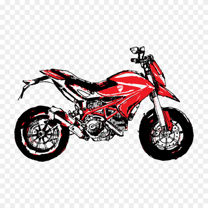 1000x1000 Мотоциклетный Клипарт Ducati - Мотоцикл-Клипарт Harley