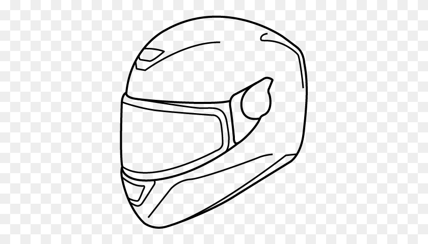 369x419 Motorcycle Helmet Clipart Black And White - Bike Helmet Clip Art