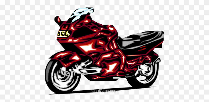 480x350 Мотоцикл Роялти Бесплатно Векторные Иллюстрации - Гоночные Шины Клипарт